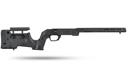 MDT Chassis System XRS for HOWA 1500 LA RH gir overlegen stabilitet og ergonomi, med justerbare funksjoner for optimal presisjon og komfort under skyting.